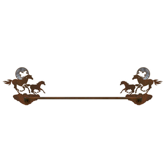Horse Hand Towel Bar Burnished