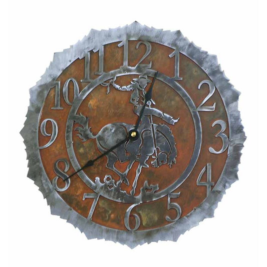 Bronc 12" Round Clock