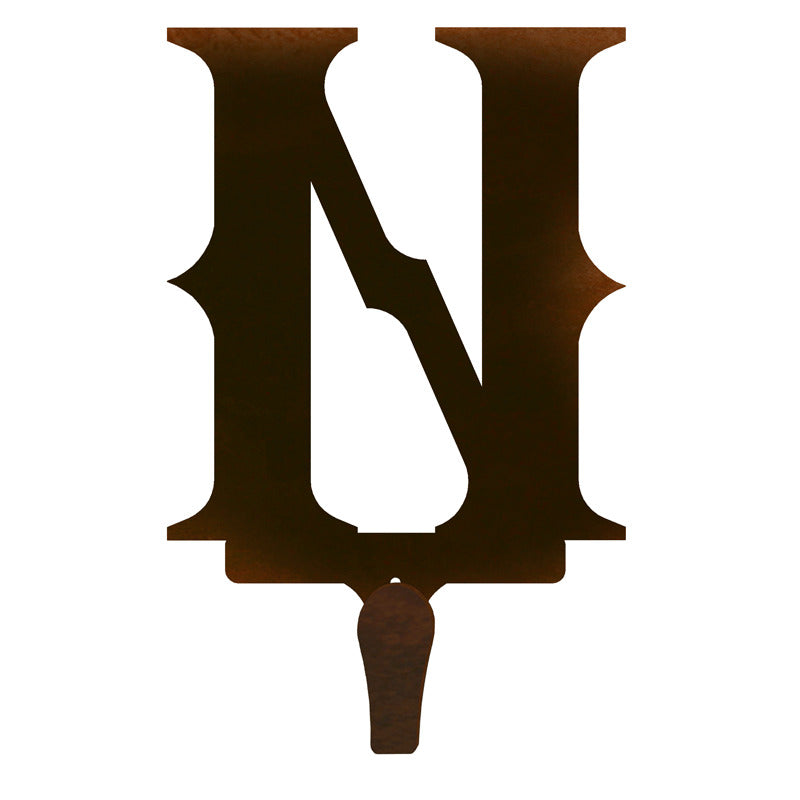 N Western Font Single Coat Hook