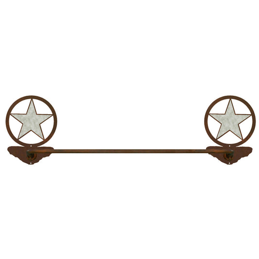 Texas Star Towel Bar Burnished