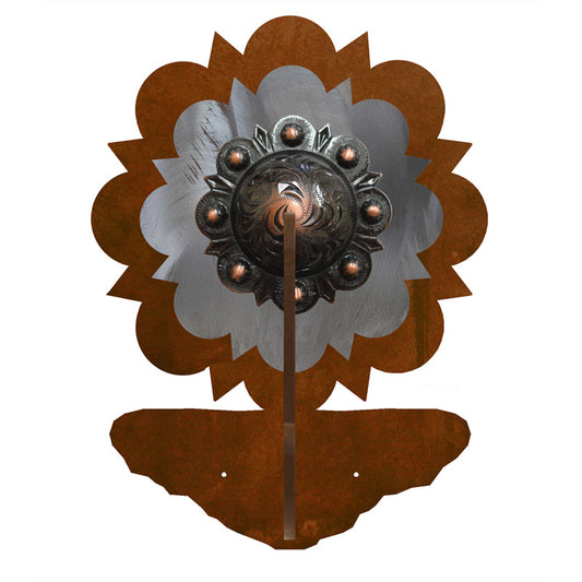 Round Copper Pico Concho Double Coat Hook