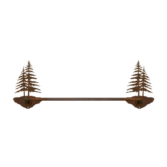 Double Pine Tree Hand Towel Bar