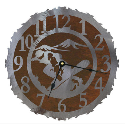 Snowboarder 12" Round Clock