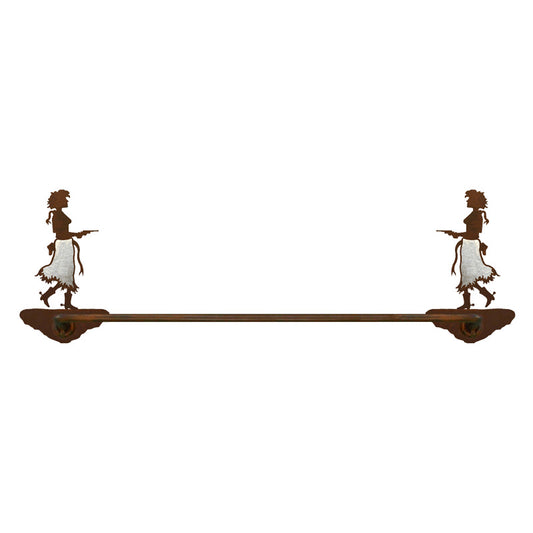 Pistol Cowgirl Towel Bar Burnished