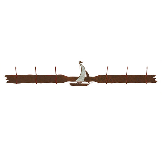 Sailboat Six Hook Burnished