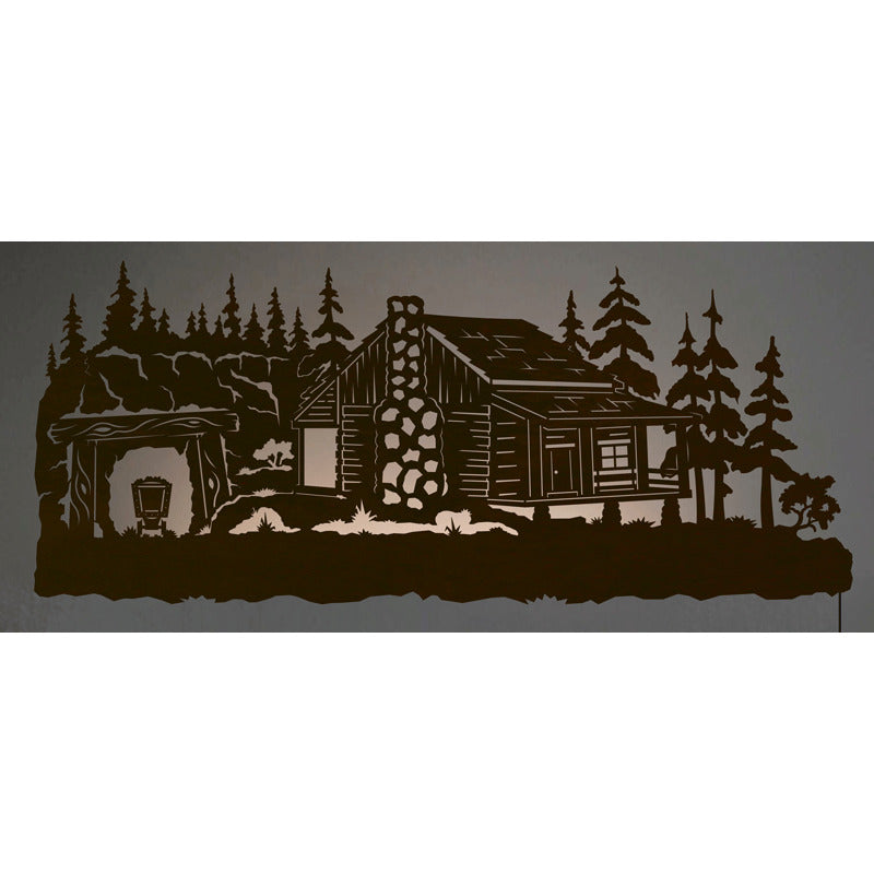 Miner's Cabin 42" Back Lite Wall Art