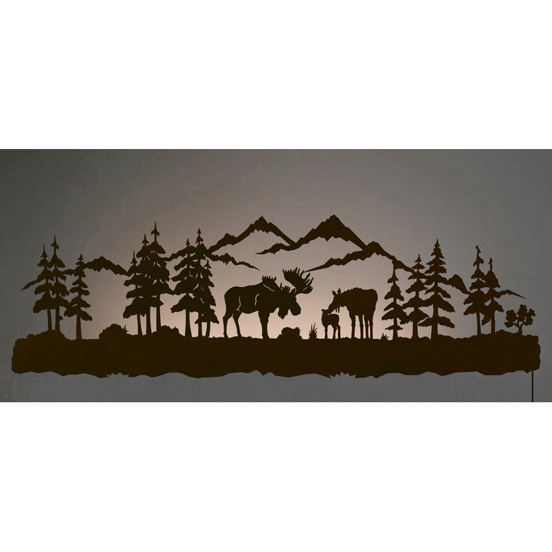 Moose 42" Back Lite Wall Art