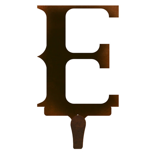 E Western Font Single Coat Hook