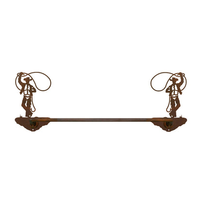 Roping Cowboy Hand Towel Bar