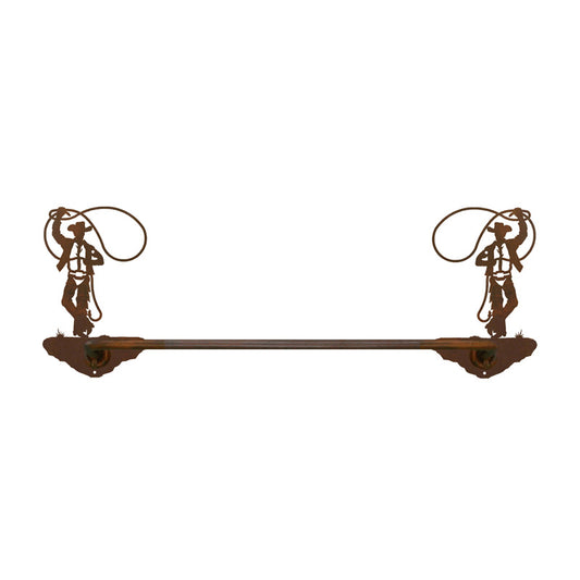 Roping Cowboy Hand Towel Bar