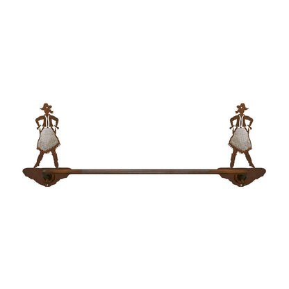 Cowgirl Hand Towel Bar Burnished