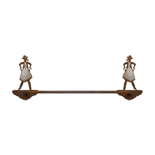Cowgirl Hand Towel Bar Burnished