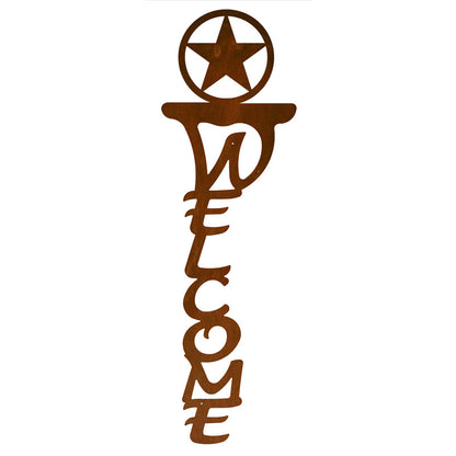 Texas Star Vertical Welcome Sign