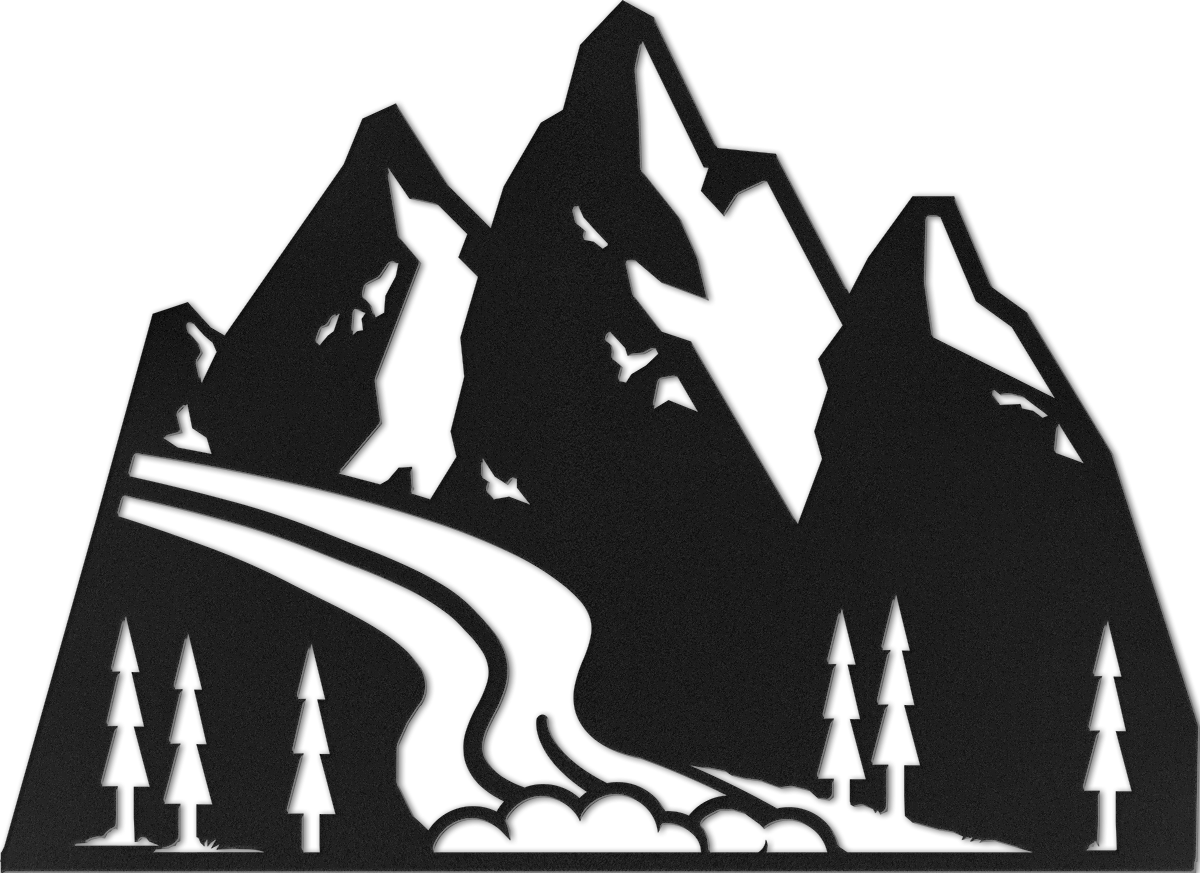 Modern Mountain Scene Wall Art