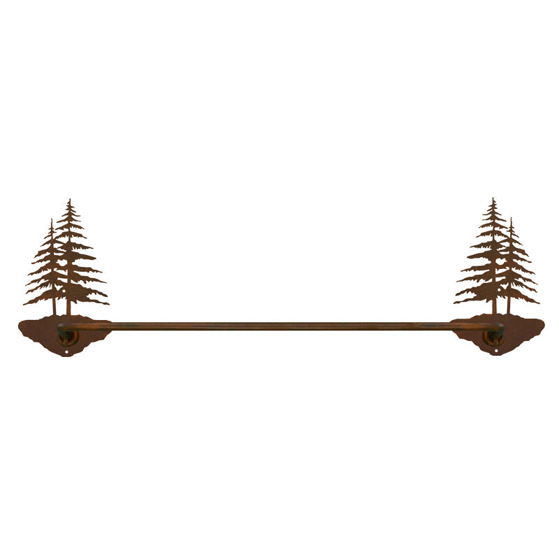 Double Pine Tree Towel Bar