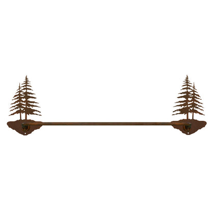 Double Pine Tree Towel Bar