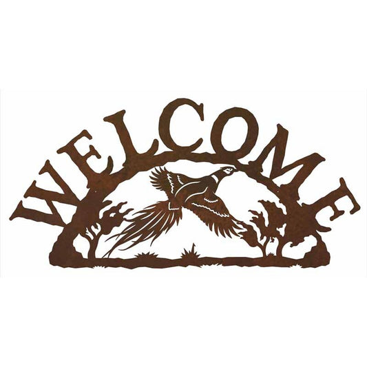 Pheasant Horizontal Welcome Sign