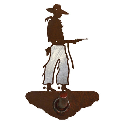 Pistol Cowboy Robe Hook Burnished