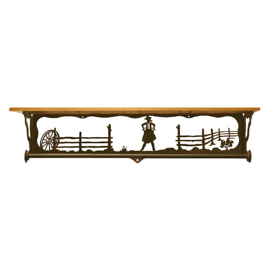 Cowgirl 34" Towel Bar Bar Shelf