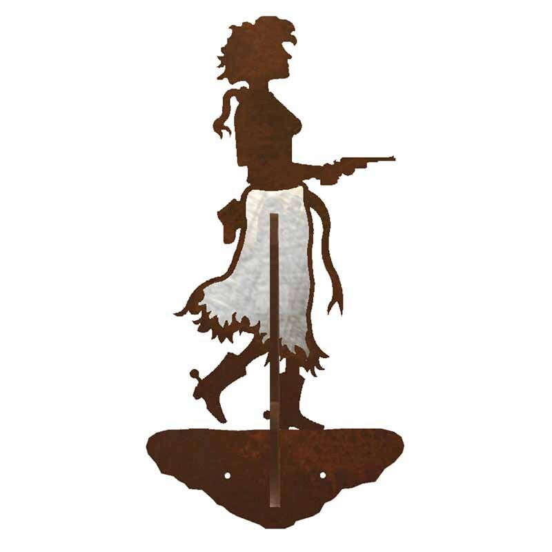 Pistol Cowgirl Double Coat Hook Burnished