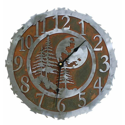 Midnight Moon 12" Round Clock