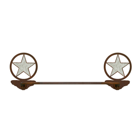 Texas Star Hand Towel Bar Burnished