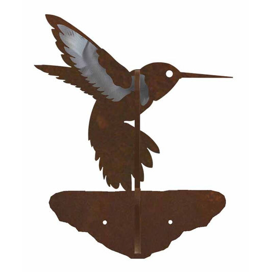 Hummingbird Double Coat Hook Burnished