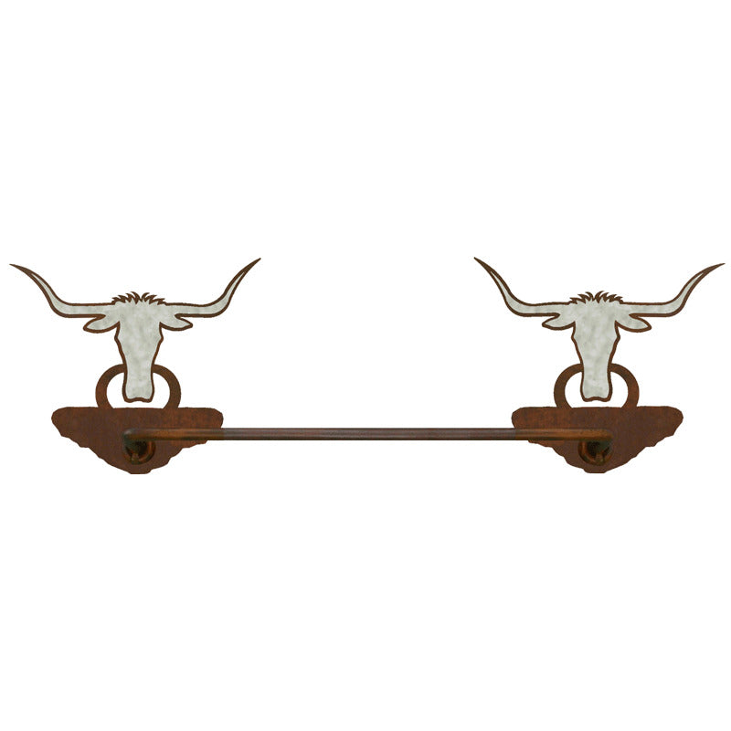 Long Horn Hand Towel Bar Burnished