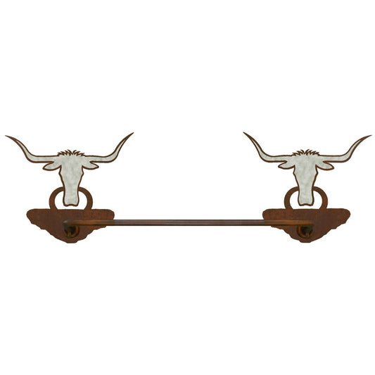 Long Horn Hand Towel Bar Burnished