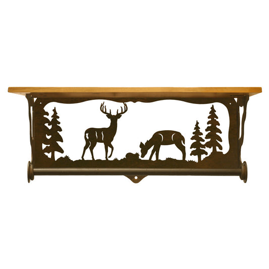 Deer 20" Hand Towel Bar Shelf