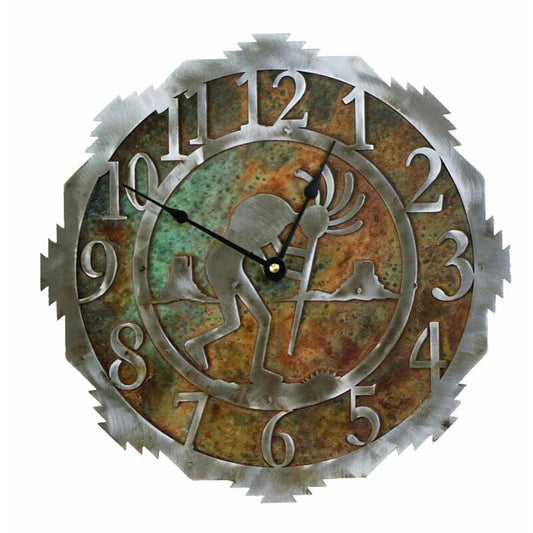 Kokopelli 12" Round Clock