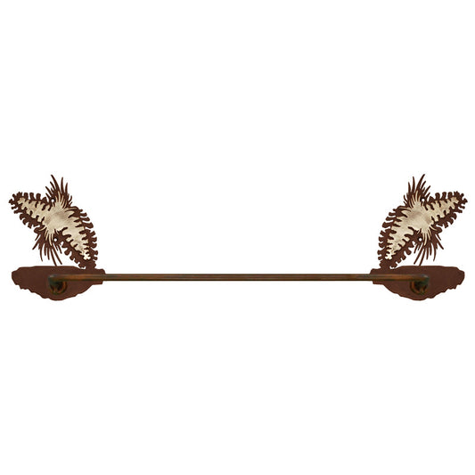 Pine Cone Towel Bar Burnished