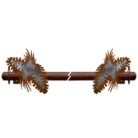 Pine Cone Rod Bracket Burnished