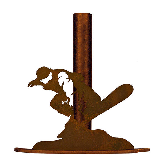 Snowboarder Paper Towel Stand